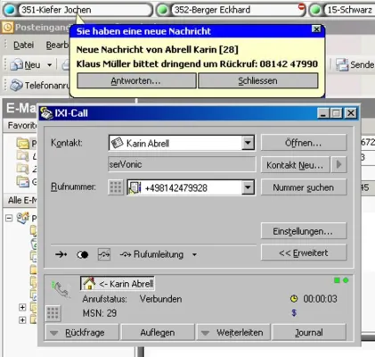 IXI-Call für XP Bankarbeitsplatz: serVonic CTI-Lösung erfüllt sicherheitstechnische Richtlinien von Fiducia Bild: IXI-Call für XP Bankarbeitsplatz: serVonic CTI-Lösung erfüllt sicherheitstechnische Richtlinien von Fiducia