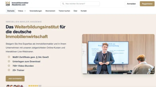 Immobilien-Makler-Akademie - Weiterbildung für Immobilienmakler Bild: Immobilien-Makler-Akademie - Weiterbildung für Immobilienmakler