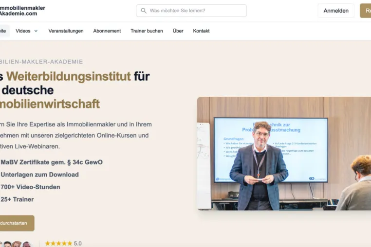 Bild: Immobilien-Makler-Akademie - Weiterbildung für Immobilienmakler
