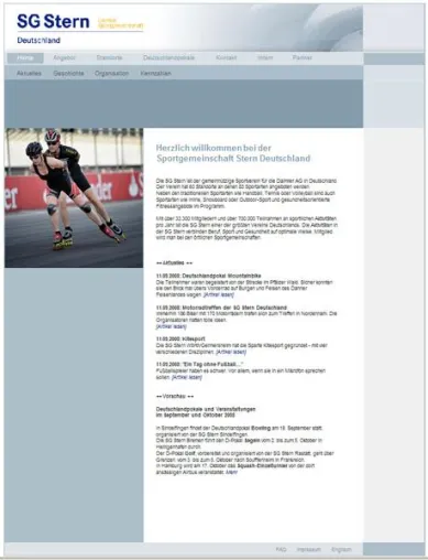 Bild: SG Stern, die Sportgemeinschaft für die Daimler AG, startet Webauftritt mit 1-2-3-LIVE