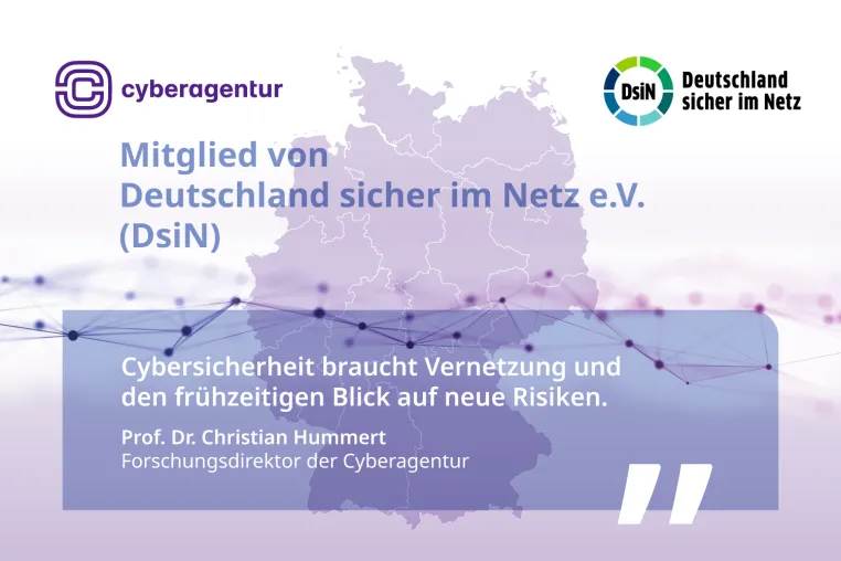 Cyberagentur wird Mitglied bei DsiN Bild: Cyberagentur wird Mitglied bei DsiN