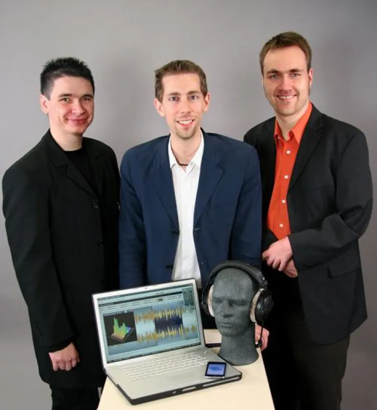 Das Entwicklerteam von Audiogent (v.l.n.r): Robert Lübke, Cornelius Huber, Lars Stockmann