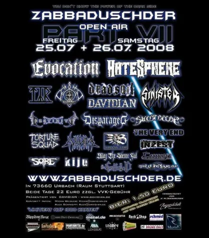 Bild: Hackisan.de präsentiert das Festival Zabbaduschder