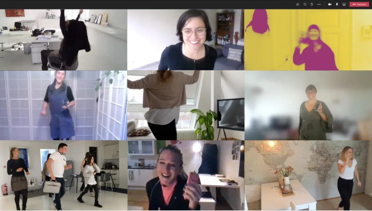 Jerusalema Dance vor dem Team Status Update