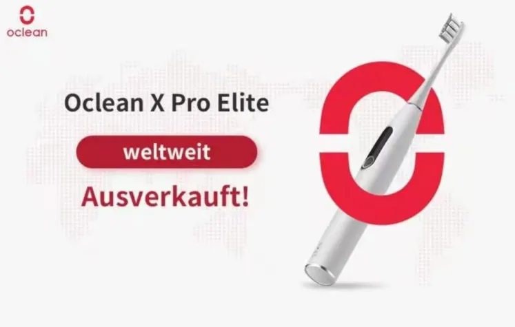 Bild: Der Lagerbestand der Zahnbürste Oclean X Pro Elite ist weltweit ausverkauft
