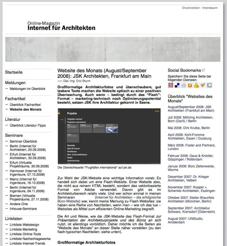 Screenshot: Rezension der 