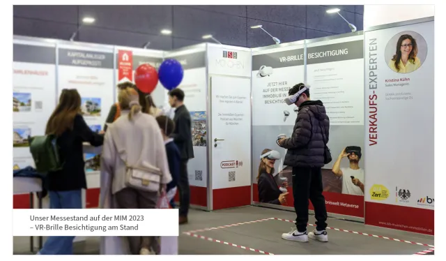 Bild: Immobilienbesichtigung mit VR-Brille