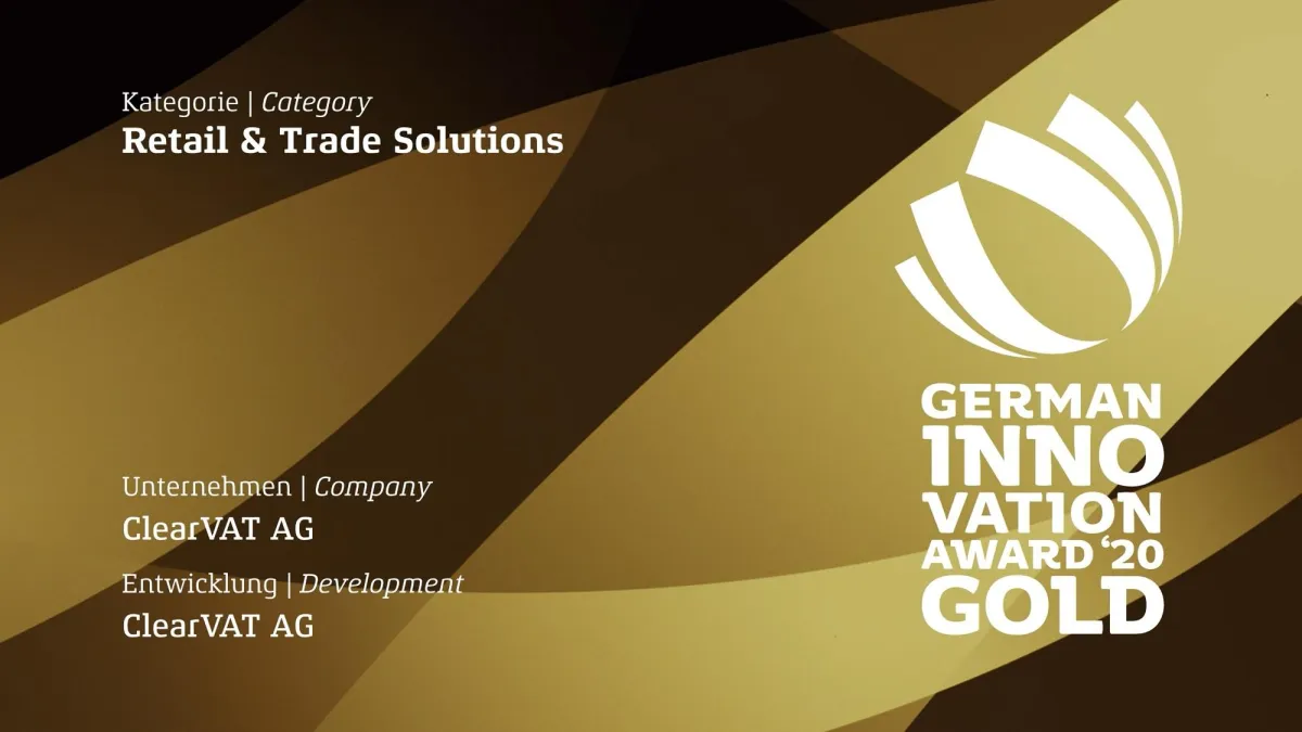 ClearVAT erhält vom Rat für Formgebung für seine B2B-Lösung die Gold-Auszeichnung