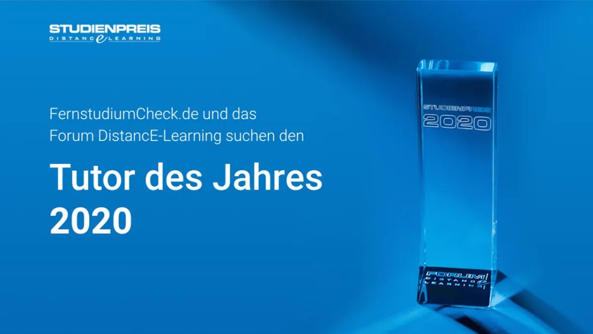 Auszeichnung zum Tutor des Jahres 2020