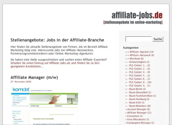 Bild: Jetzt noch mehr Service auf Affiliate-Jobs.de