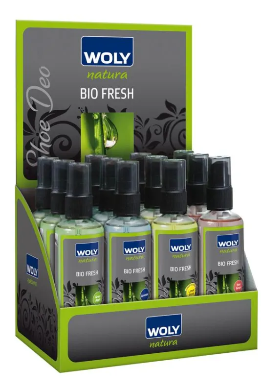 Woly natura Bio Fresh Display mit vier verschiedenen Düften