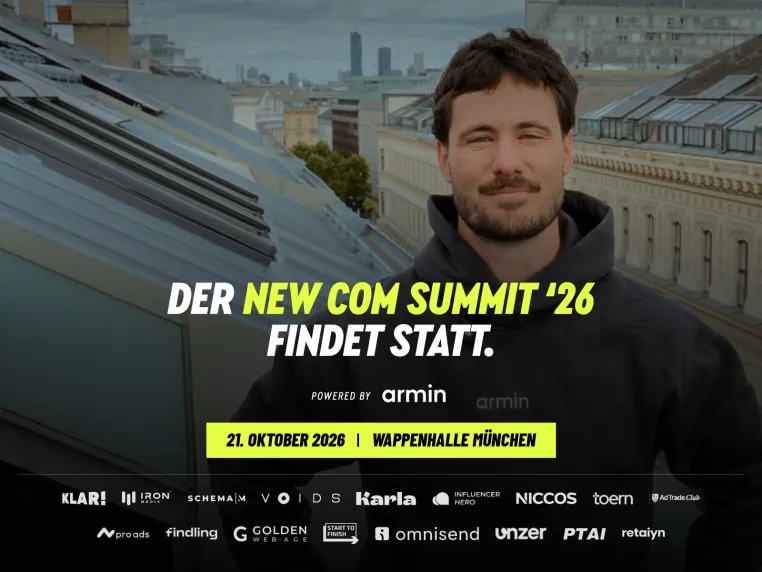 Chatarmin übernimmt New Com Summit: E-Commerce-Event findet trotz Insolvenz des bisherigen Veranstalters statt Bild: Chatarmin übernimmt New Com Summit: E-Commerce-Event findet trotz Insolvenz des bisherigen Veranstalters statt