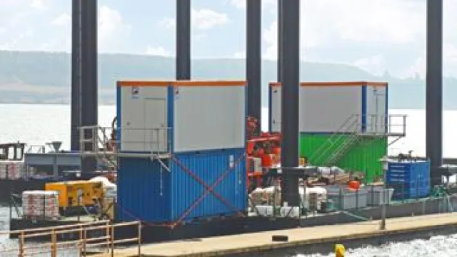 Bild: Raumsysteme und Zubehör von HKL unterstützen Aufklärungsarbeiten im Concordia-See bei Nachterstedt