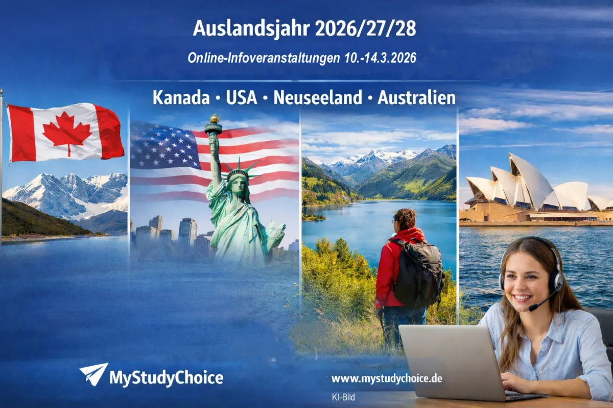 Auslandsjahr eröffnet Jugendlichen Perspektiven! MyStudyChoice Online-Infoveranstaltungen 10.-14.3 (© MyStudyChoice)
