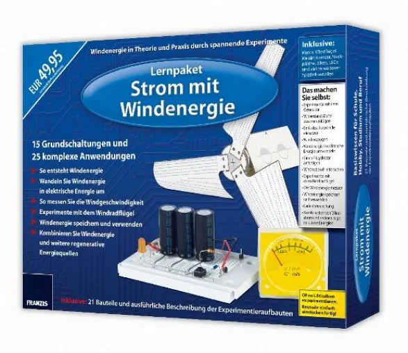 Bild: Experimentieren mit Franzis: Wind in regenerativen Strom umwandeln