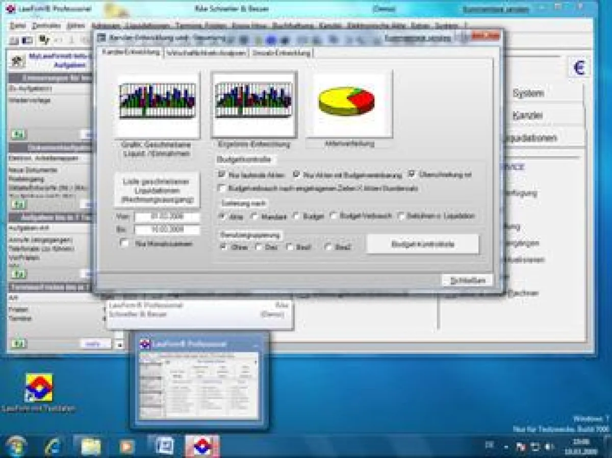LawFirm Umsatz-Statistiken Abruf unter Windows 7 (Beta)