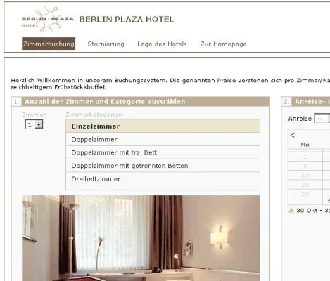 Bild: Berlin Plaza Hotel optimiert Online-Buchungs-System „One-Screen-Booking“ deutschlandweit erstmalig im Einsatz
