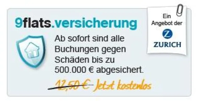 9flats versichert Mietsachschäden bis zu 500.000 Euro Bild: 9flats versichert Mietsachschäden bis zu 500.000 Euro