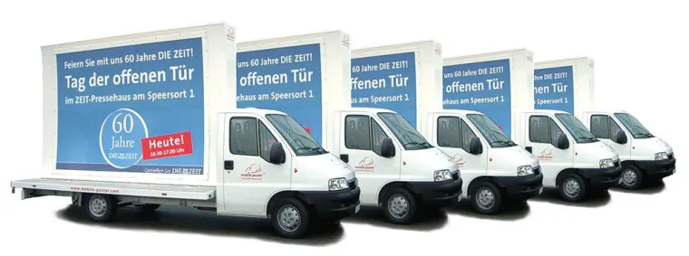 Bild: Mit mobiler Aussenwerbung immer im Mittelpunkt der Fussball WM 2006