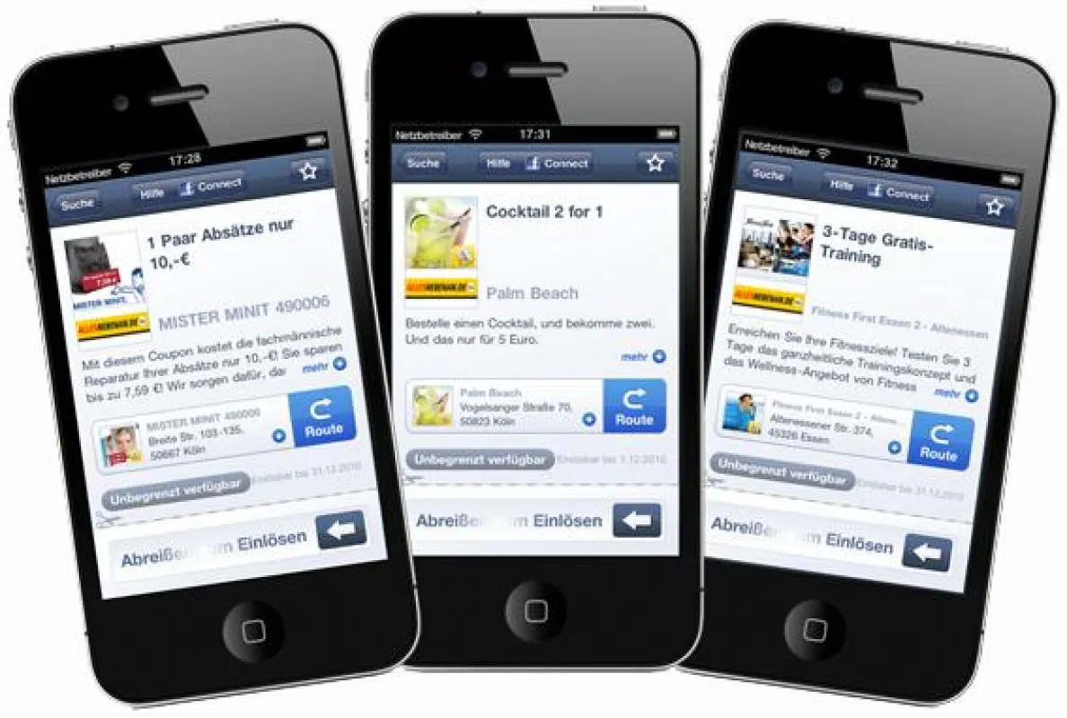 Mobile Coupons von ALLESNEBENAN.DE bei COUPIES