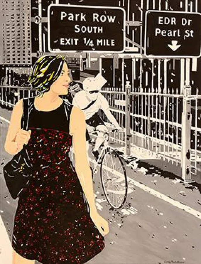 Carola Paschold -NY- Sunny Sunday Afternoon- 2015 - oil on canvas - H 130cm x B 100 cm