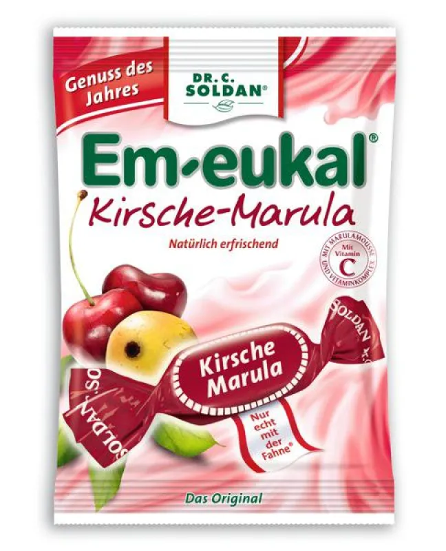 Der neue Genuss des Jahres Em-eukal Kirsche-Marula schmeckt exotisch und fruchtig-fein.