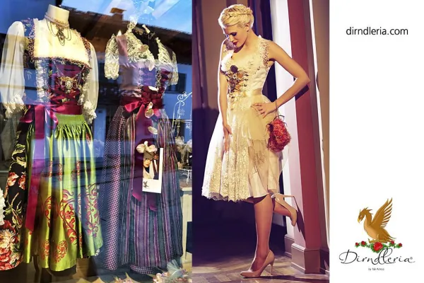 Bild: Edle Dirndl, Schmuck und Accessoires aus der Dirndleria® Boutique in der Rosenstraße im bayerischen Tegernsee