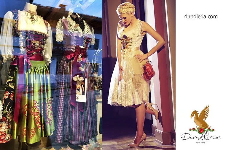 Bild: Edle Dirndl, Schmuck und Accessoires aus der Dirndleria® Boutique in der Rosenstraße im bayerischen Tegernsee