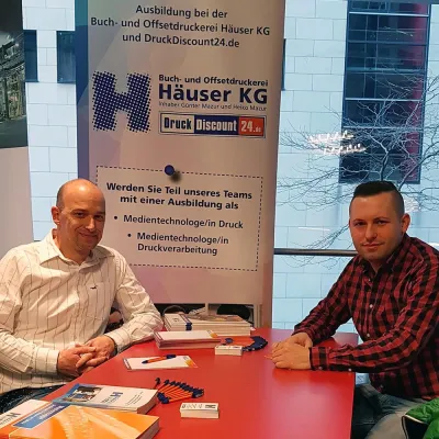 Bild: Druckerei Häuser KG beim Azubi-Speed-Dating 2019