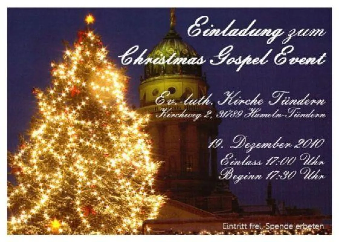 Christmas Gospel Event am 19.12.2010 im Weserbergland