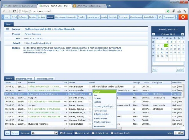 Bild: Business-Telefonie trifft komfortables Kontaktmanagement: Neuer STARFACE Connector für TecArt-CRM erhältlich