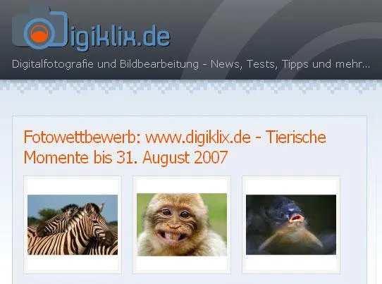 Digiklix.de - Fotowettbewerb „Tierische Momente“ geht in den Endspurt Bild: Digiklix.de - Fotowettbewerb „Tierische Momente“ geht in den Endspurt