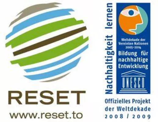 Bild: RESET ist offizielles Projekt der UN-Dekade "Bildung für nachhaltige Entwicklung"