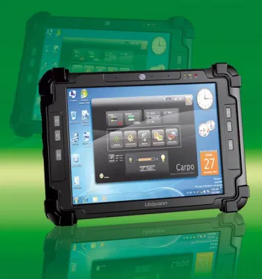 Bild: Industrie Tablet-PC ist robust, staubdicht, leicht & handlich