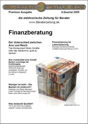 Bild: Finanzberatung - Thema der Premium-Ausgabe Q4.2009 von Beraterzeitung.de