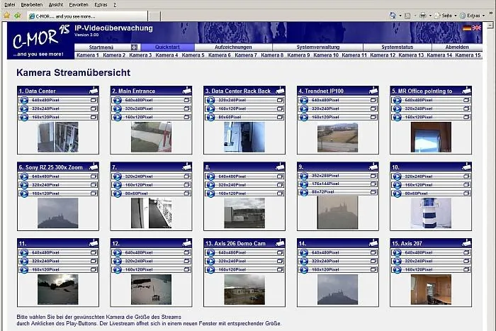 Bild: C-MOR Version 3 - Video-Überwachung wurde in der neuen Version deutlich erweitert und verbessert