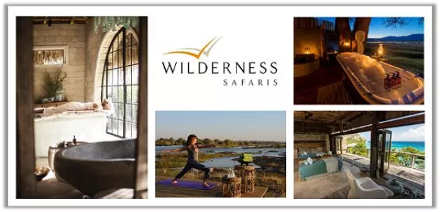 Bild: Entspannung zwischen Giraffe und Elefant - Wilderness Safaris bietet Spa-Behandlungen mit Weitblick