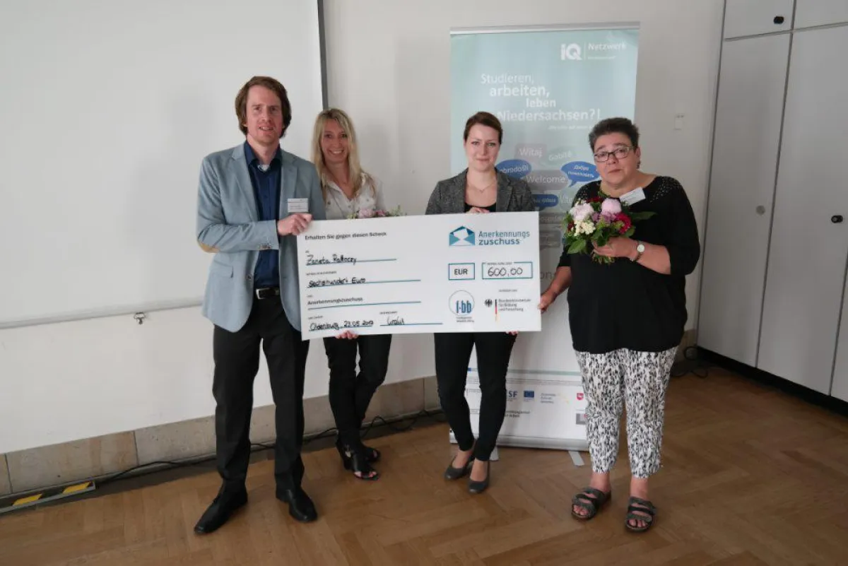 Stefan Angermüller (BMBF), Zaneta Rakoczy, Diana Krahl (FBB) und Sabine Würdemann (BNW), v.l.