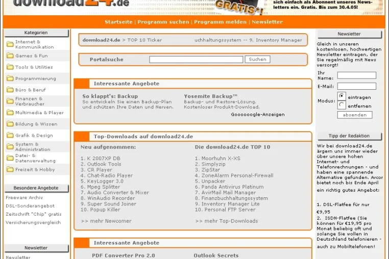 Bild: Download24.de: Drei Vollversionen versteckt
