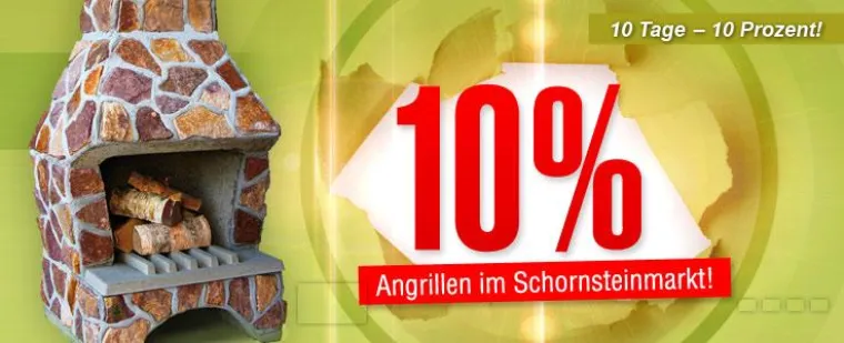 Bild: Angrillen mit dem Schornsteinmarkt® - 10 Prozent Rabatt auf ausgewählte Gartenkamine
