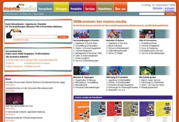 Bild: News und wichtige Termine zum Thema Eventmarketing findet man in Zukunft bei memo-media.de