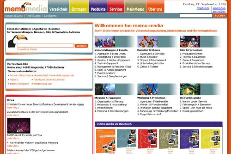 Bild: News und wichtige Termine zum Thema Eventmarketing findet man in Zukunft bei memo-media.de