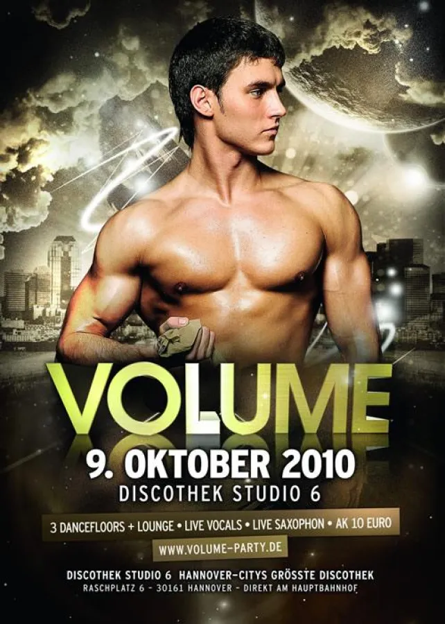 VOLUME-Party Flyer, Opening am 9. Oktober 2010