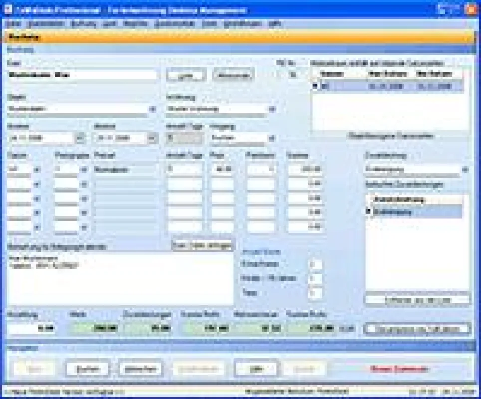 FeWoDesk Buchungsmaske