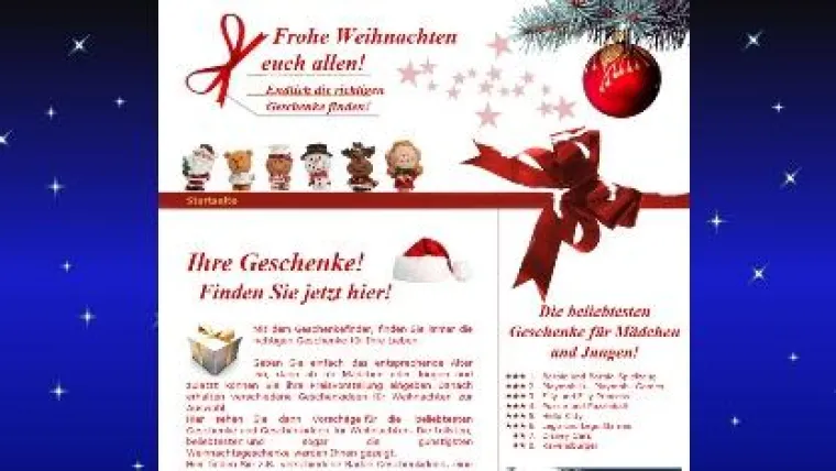 Bild: Online-Geschenkefinder hilft bei der Suche nach Weihnachtsgeschenken für Kids