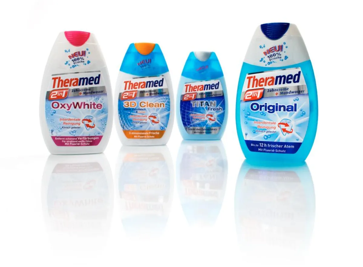 Theramed 2in1 im neuen Design von The Brand Union