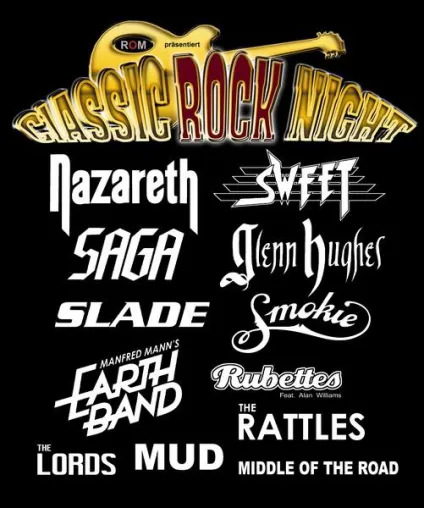 „Classic Rock Night“ - Paket berühmter Hit-Bands zu niedrigem Eintrittspreis jenseits der Metropolen Bild: „Classic Rock Night“ - Paket berühmter Hit-Bands zu niedrigem Eintrittspreis jenseits der Metropolen