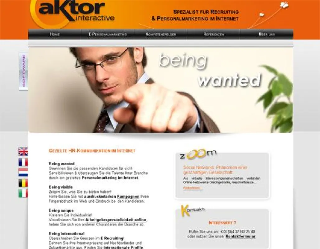 Neues Webdesign von Aktor Interactive (www.aktor-interactive.de)
