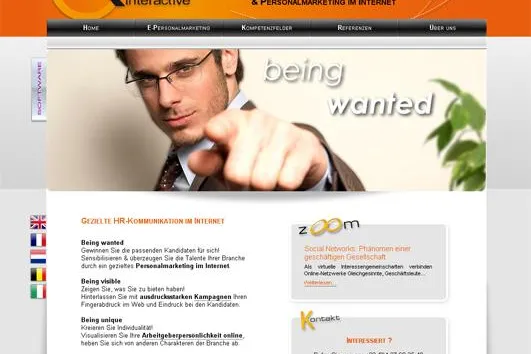 Bild: Being wanted - Frisches Webdesign & extra Service