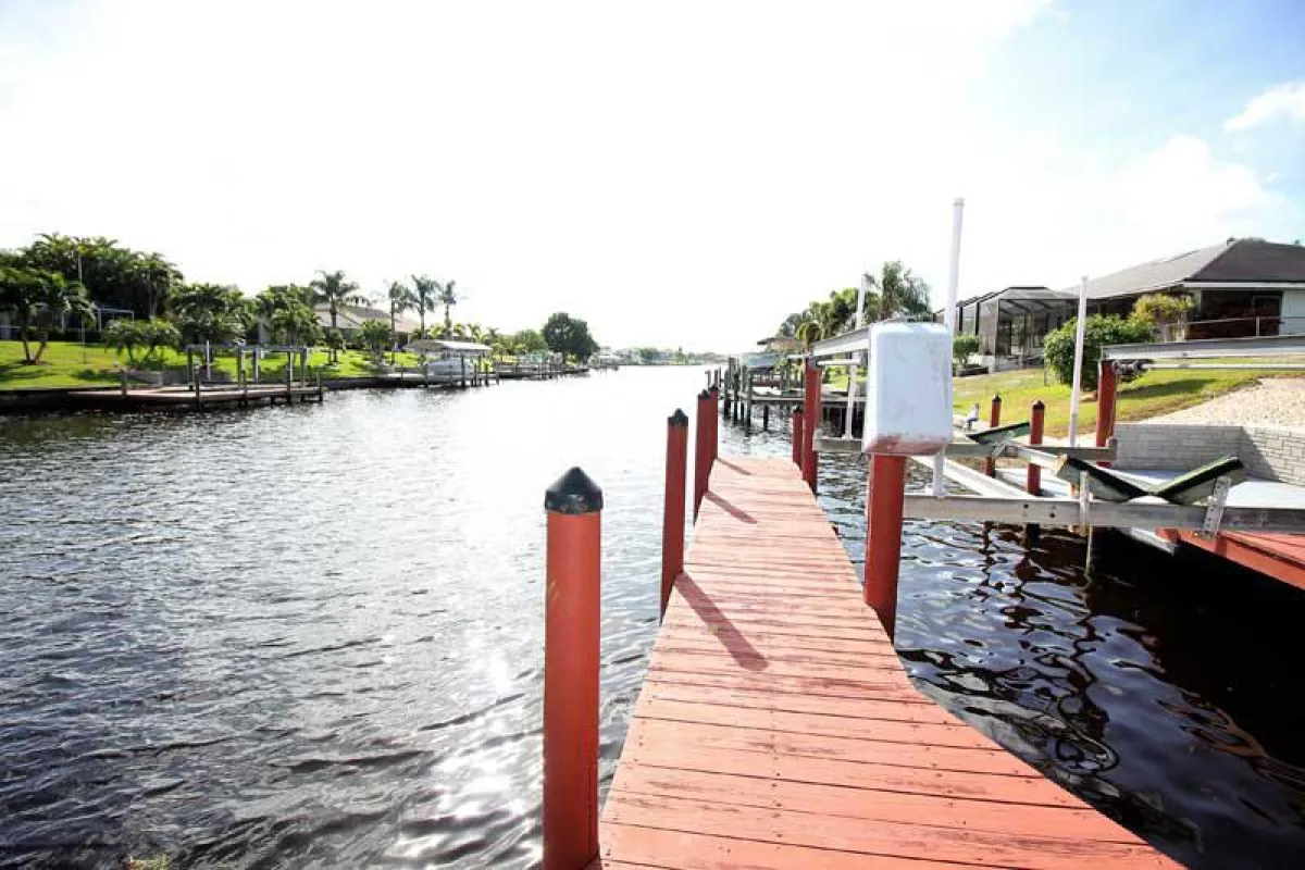 Boots-Dock am Kanal in Cape Coral